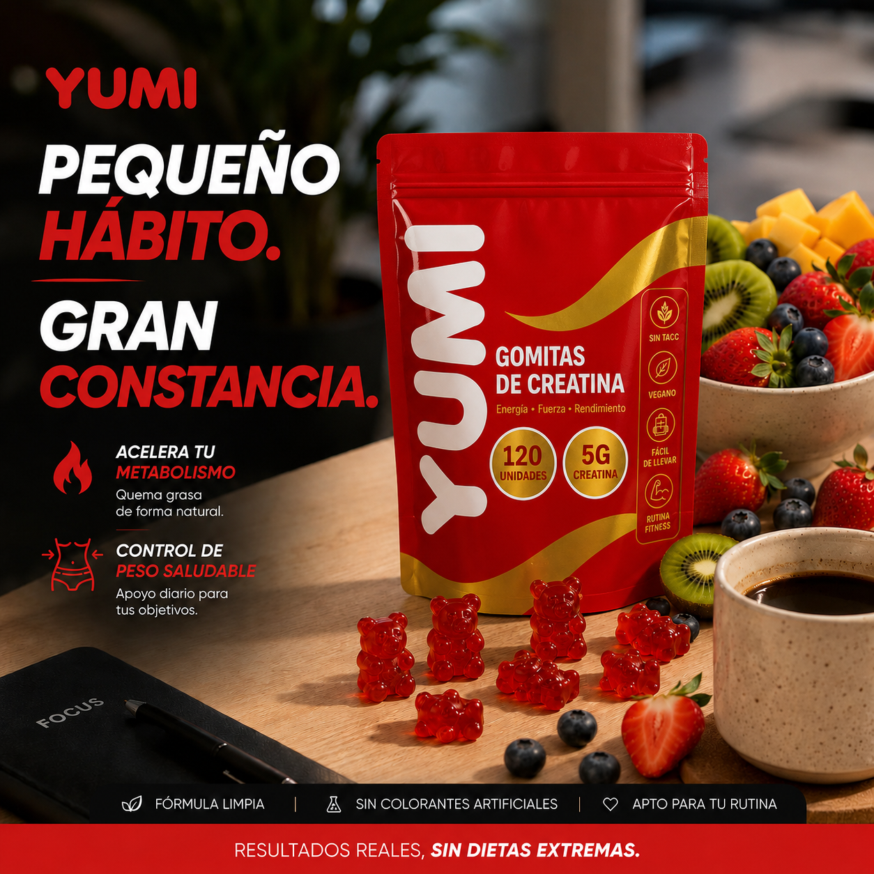 Yumi - Gomitas de Creatina 4 AL DIA